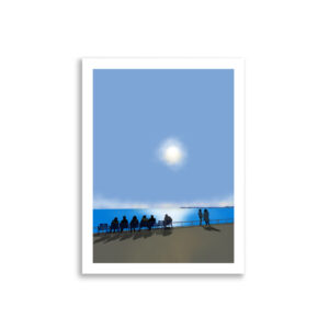 Les ombres sur la Promenade des Anglais – Affiche 30×40 cm
