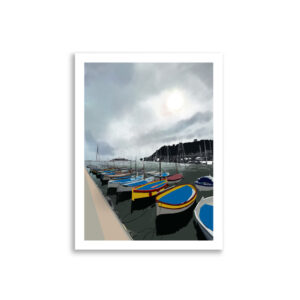 Contre-jour au port – Affiche 30×40 cm