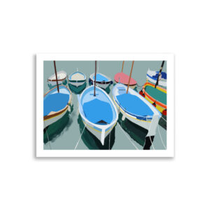 Calme au port – Affiche horizontale 30×40 cm