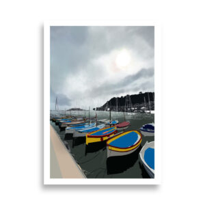 Contre-jour au port – Affiche 50×70 cm