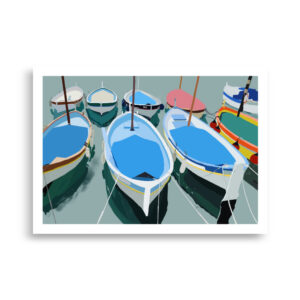 Calme au port – Affiche horizontale 50×70 cm